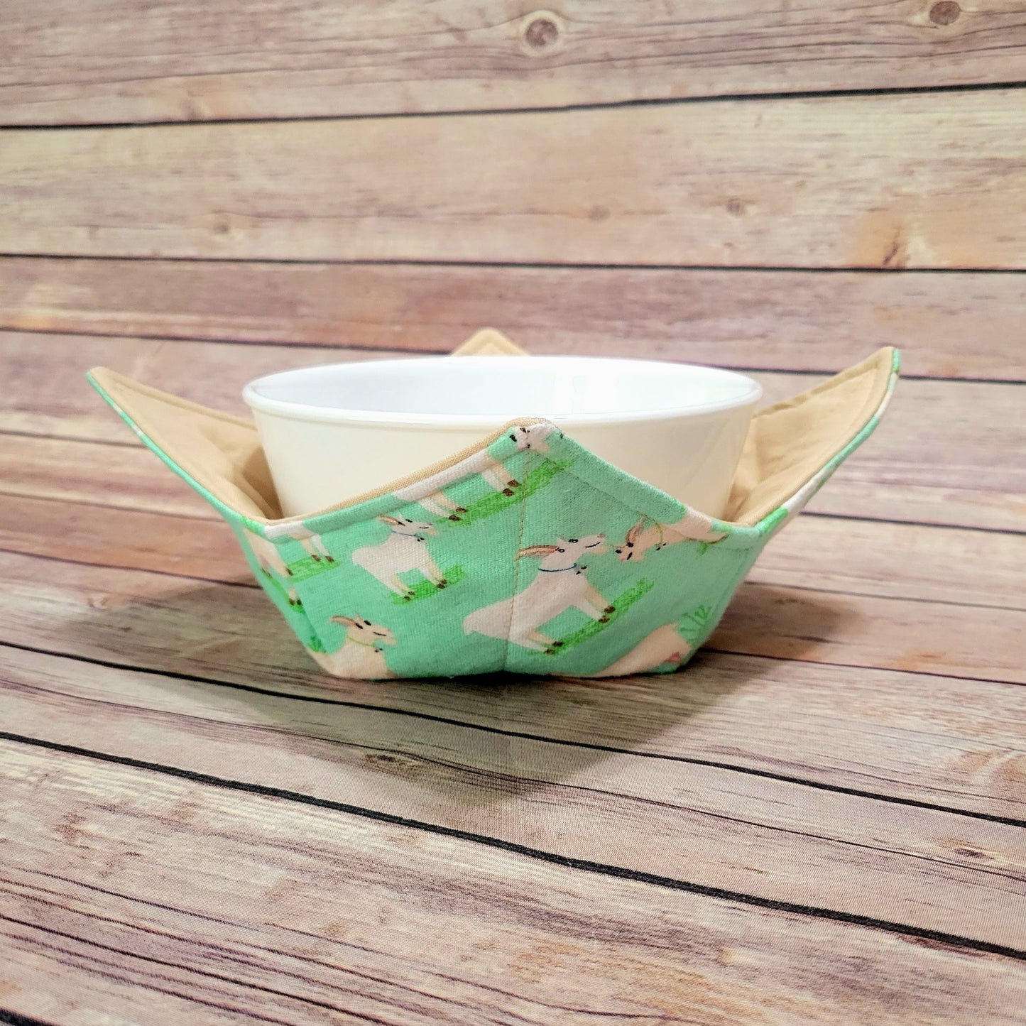 Goats Bowl Cozy | Goat Yoga Hot Pad | Farm Animal Padded Holder