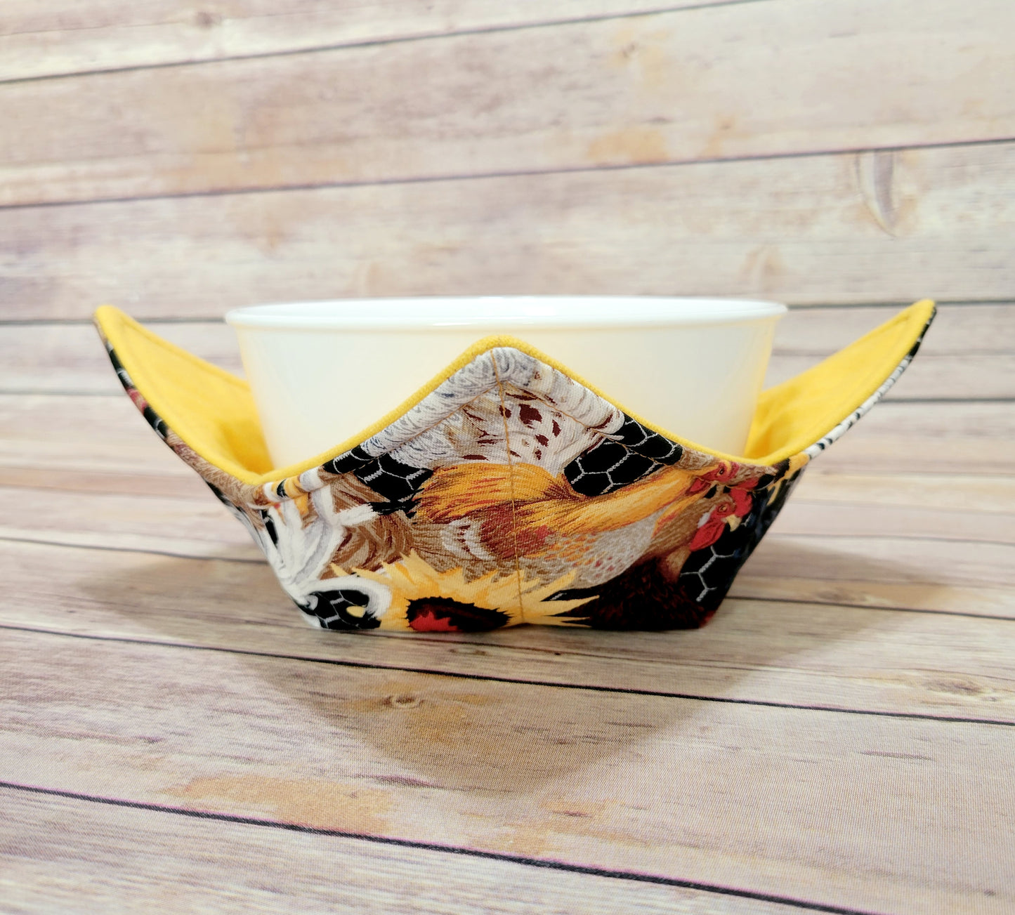 Chicken Bowl Cozy | Chickens Hot Pad | Rooster Padded Holder