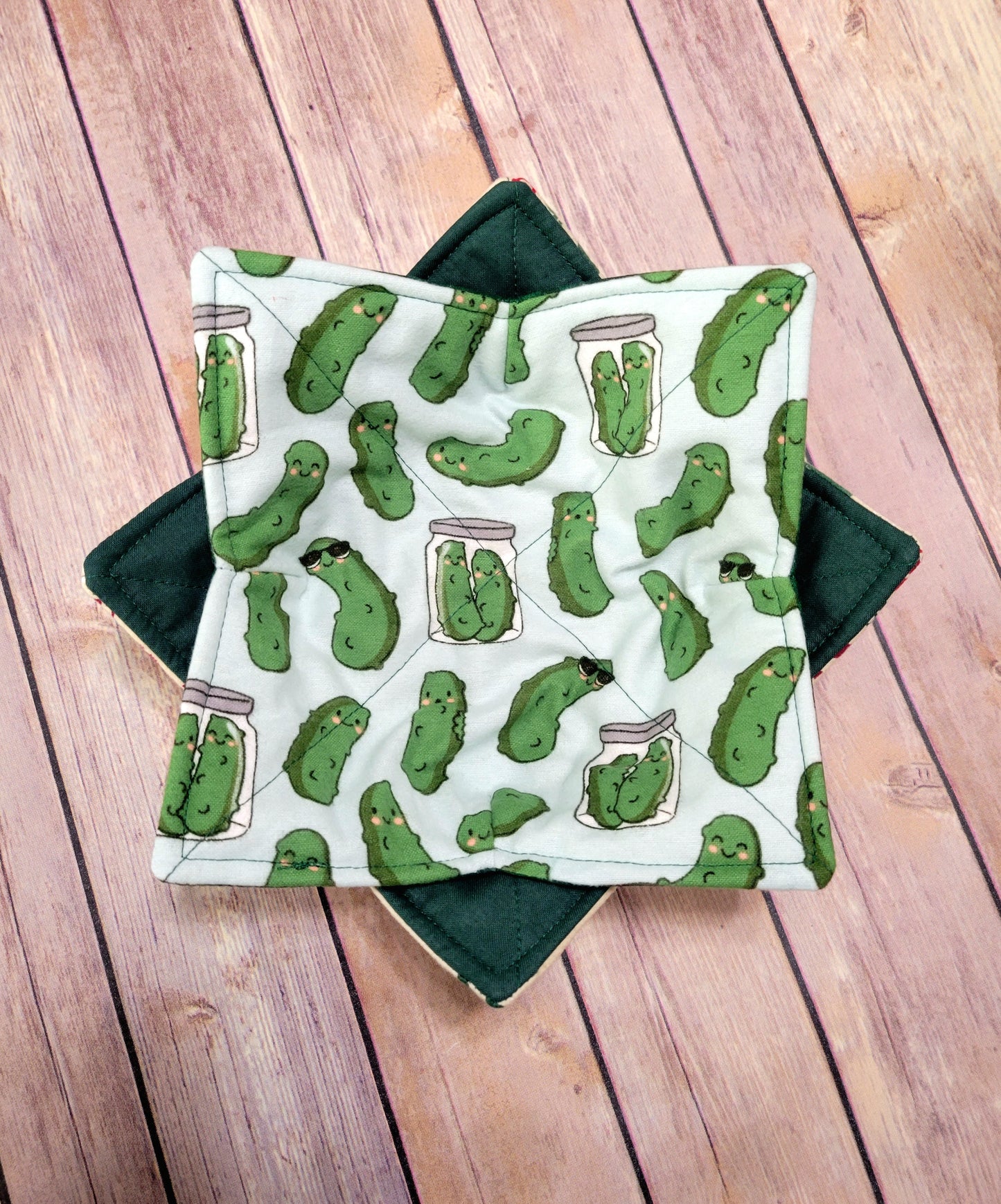 Pickle Bowl Cozy| Green Pickles Hot Pad | Kitchen, Cotton