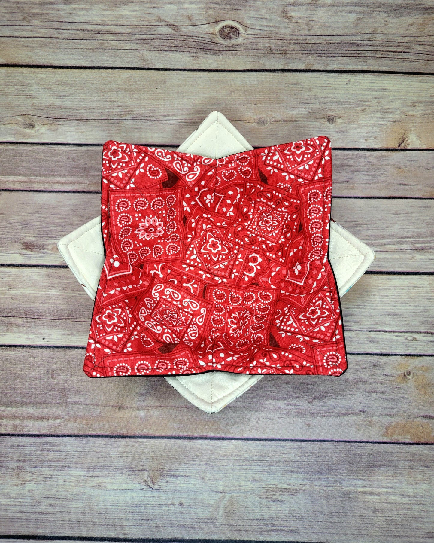 Bandana Bowl Cozy Hot Pad | Western Padded Holder Cover