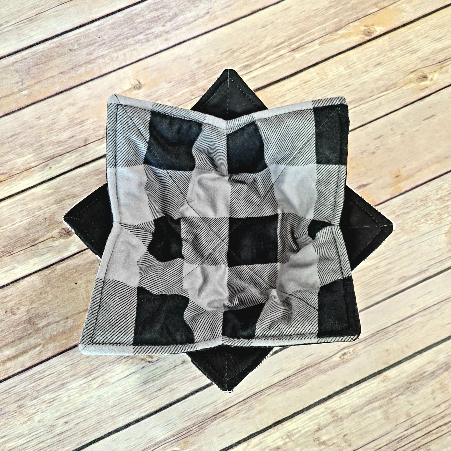 Buffalo Check Plaid Bowl Cozy, Christmas Hot Pad, Padded