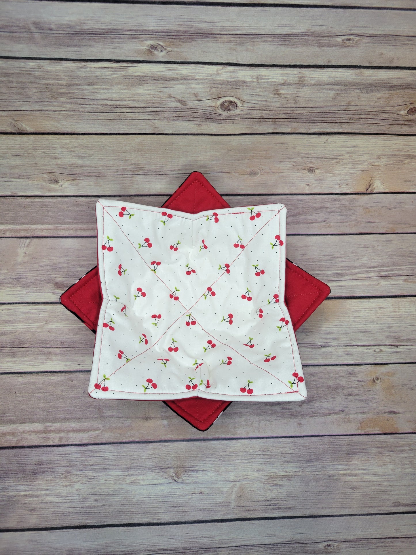 Fruit Bowl Cozy | Lemon Cherry Orange Strawberry Hot Pad | Padded Holder