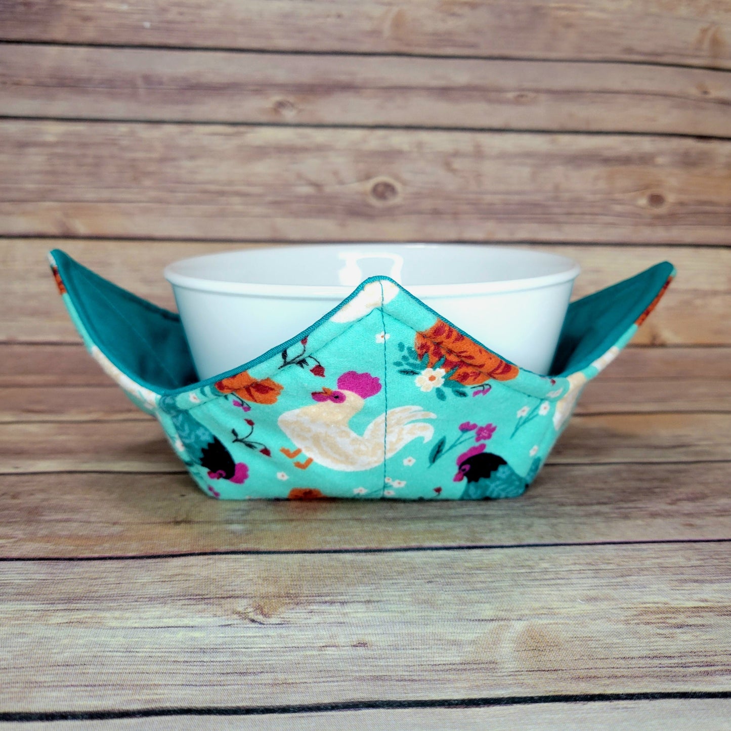 Chicken Bowl Cozy | Chickens Hot Pad | Rooster Padded Holder