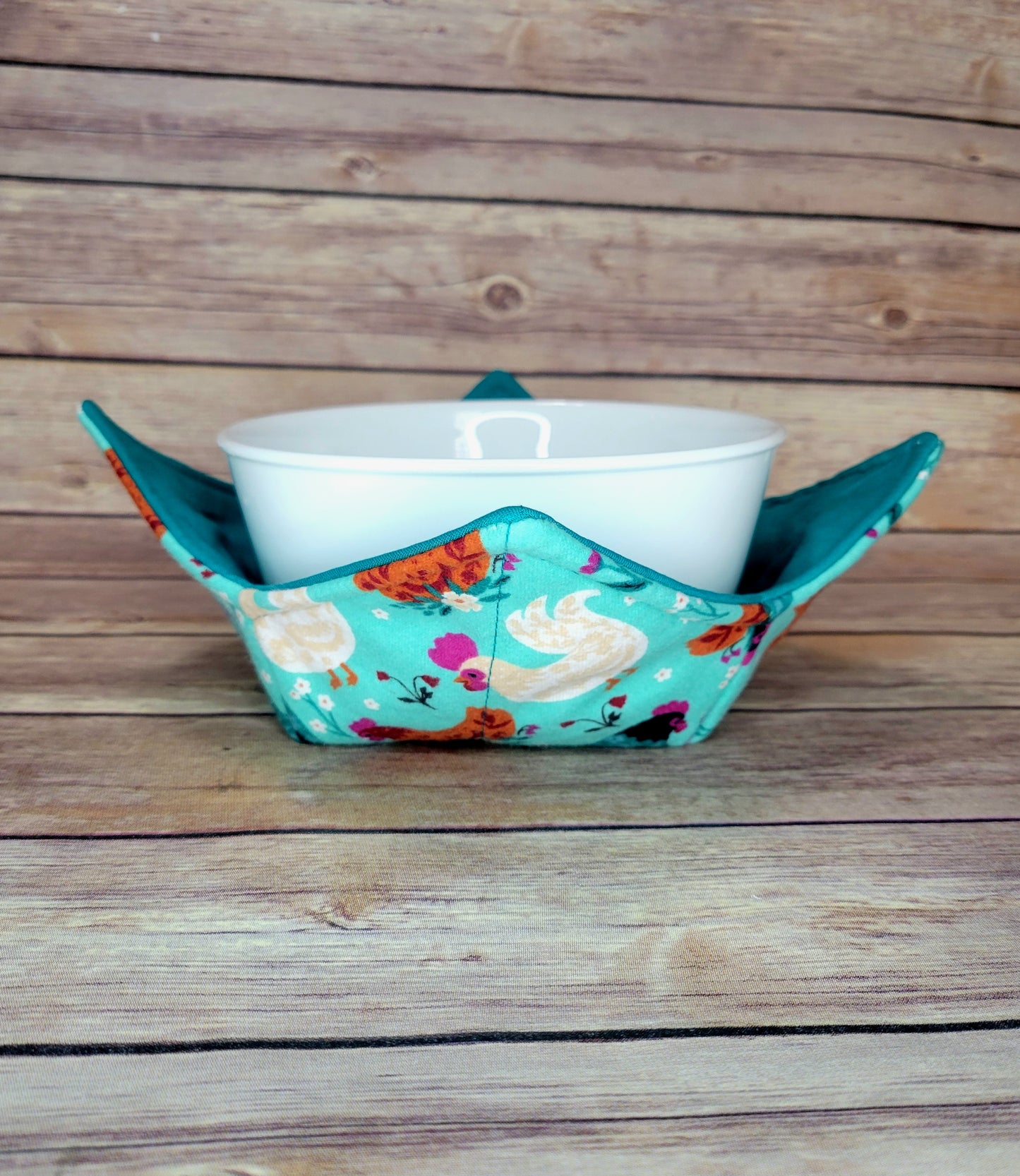 Chicken Bowl Cozy | Chickens Hot Pad | Rooster Padded Holder