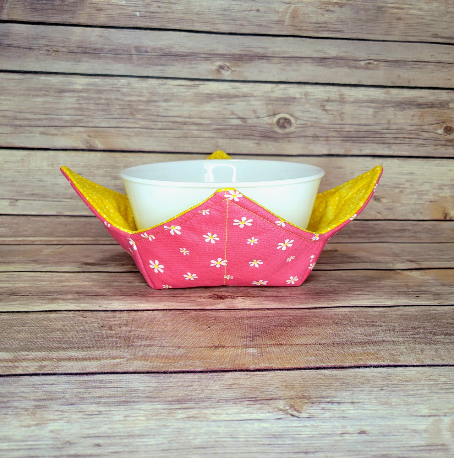 Spring Bowl Cozy | Floral Birds Hot Pad | Flower Padded Holder