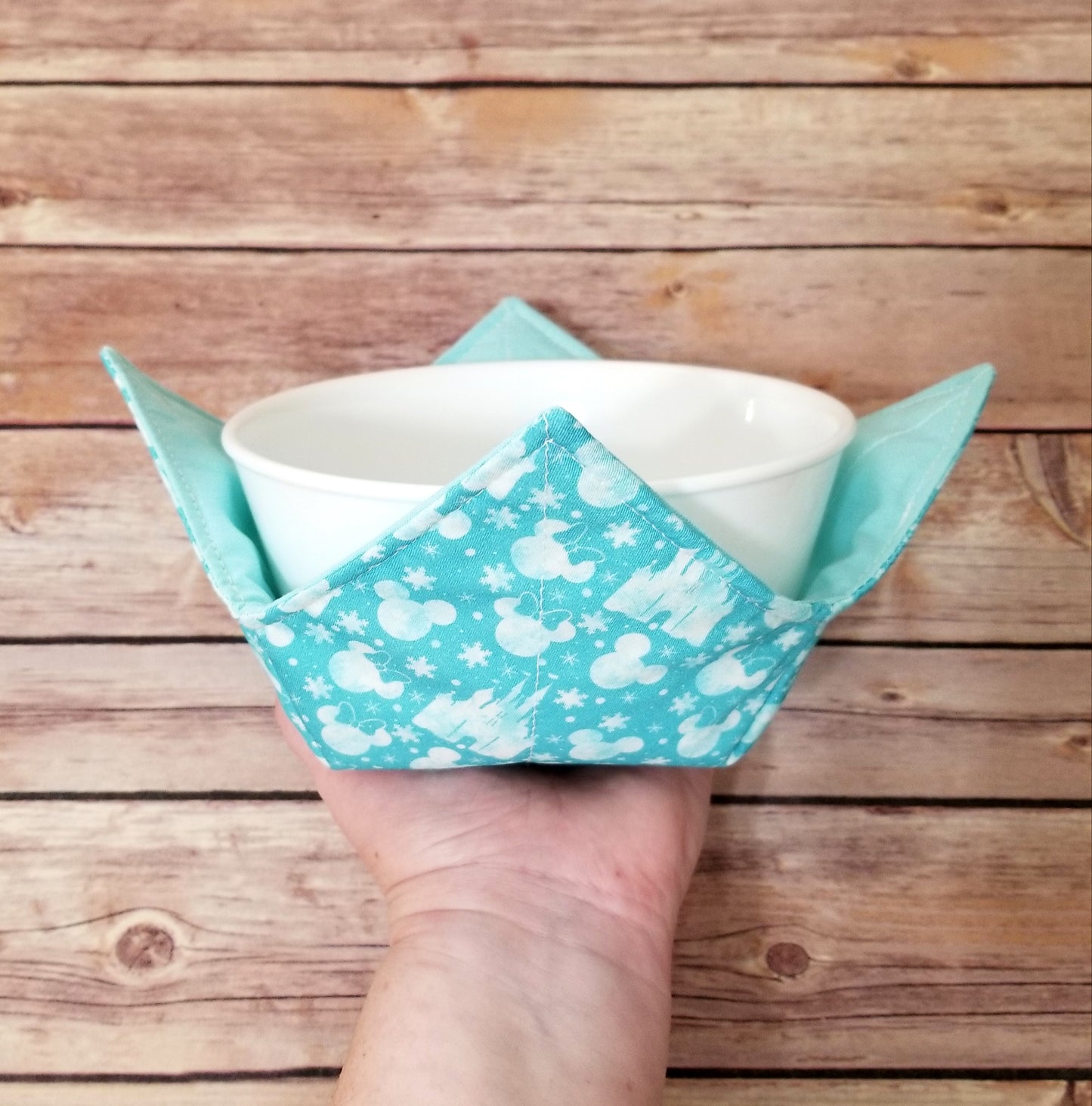 Christmas Fabric Bowl Cozy Hot Pad | Holiday Padded Holder
