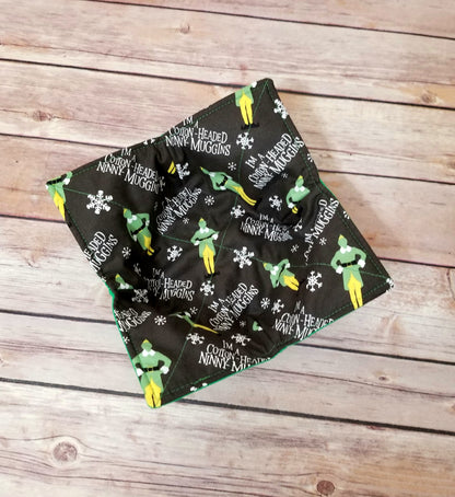 Christmas Fabric Bowl Cozy Hot Pad | Holiday Padded Holder