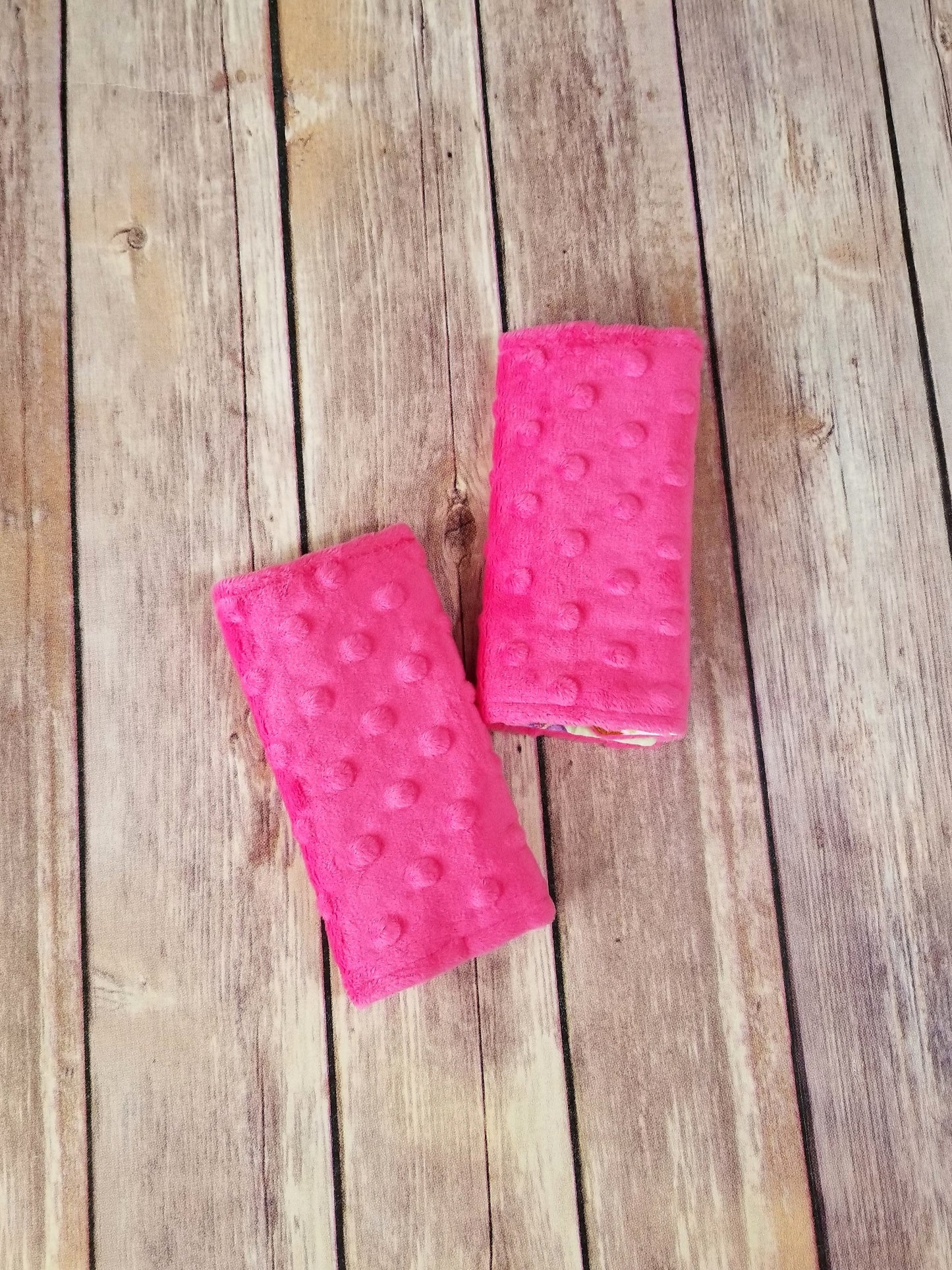Hibiscus Seat Belt Cover | Pink Flower Strap Handle Pad