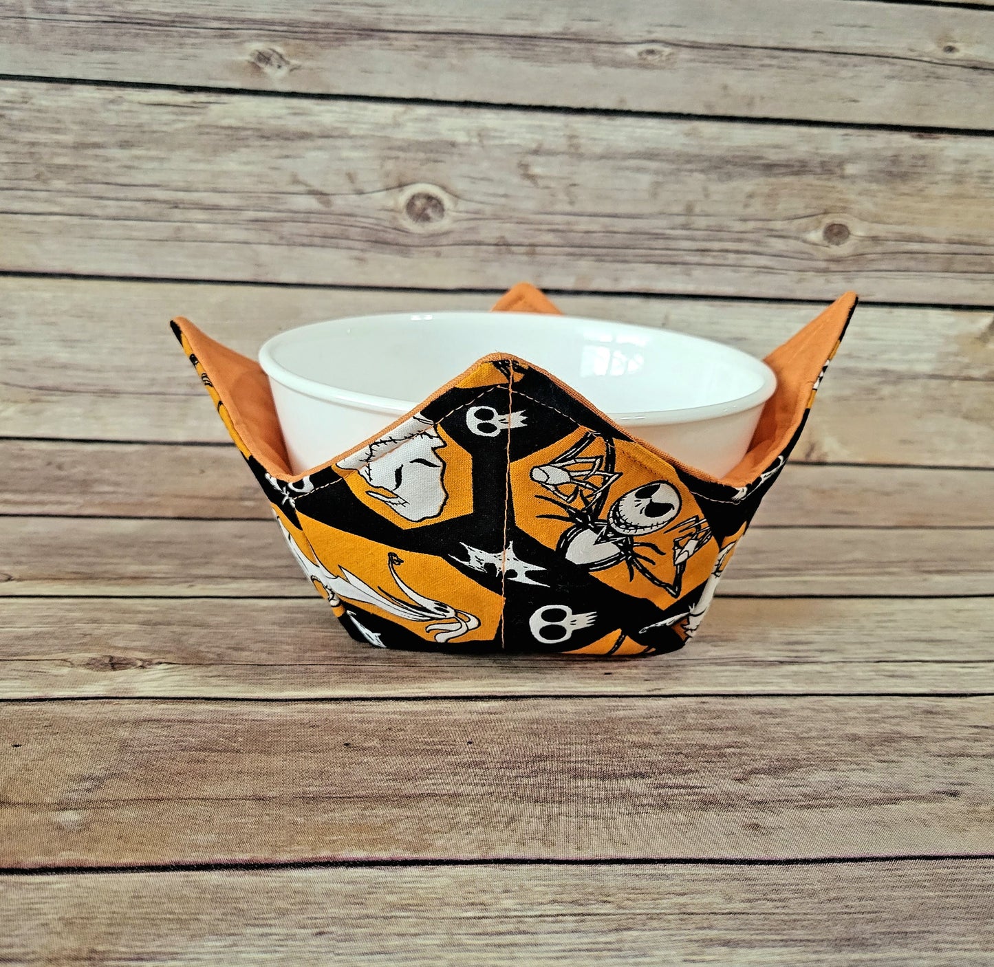 Nightmare Before Christmas Bowl Cozy | Skull Hot Pad | Halloween Padded Holder