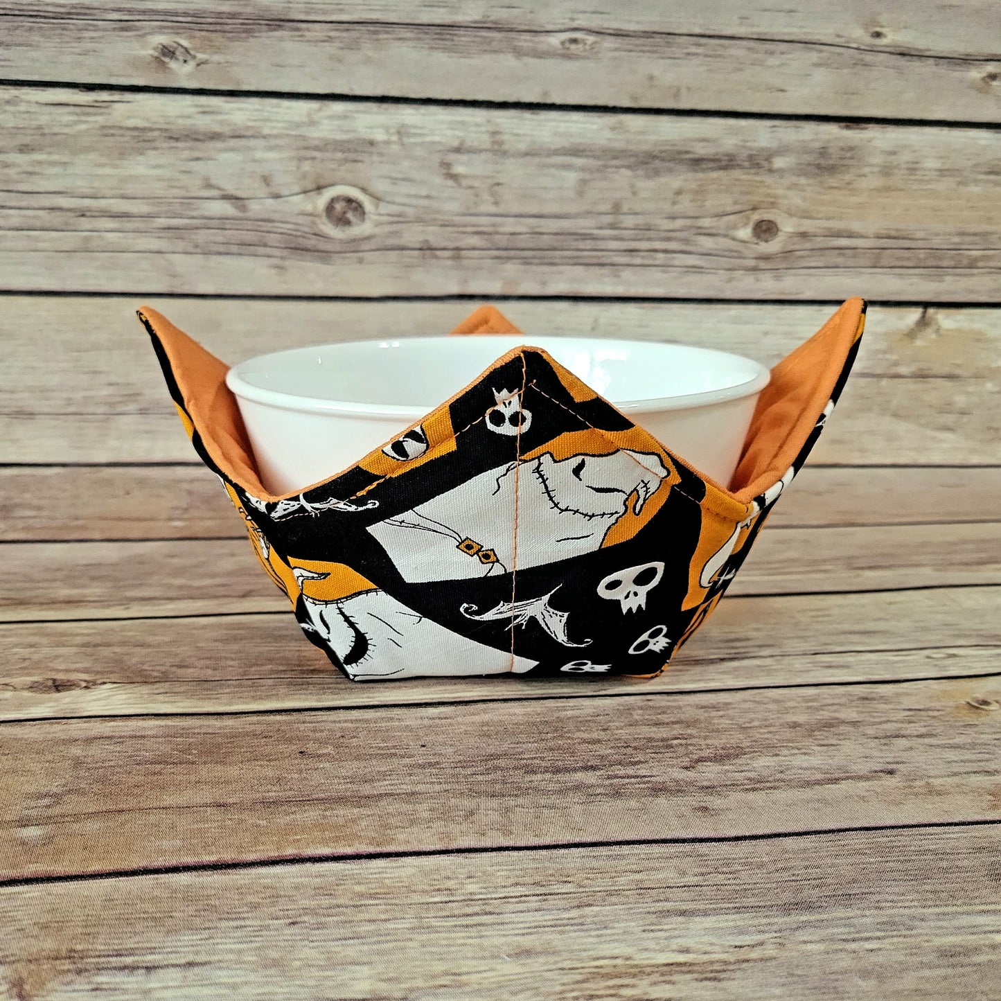 Nightmare Before Christmas Bowl Cozy | Skull Hot Pad | Halloween Padded Holder