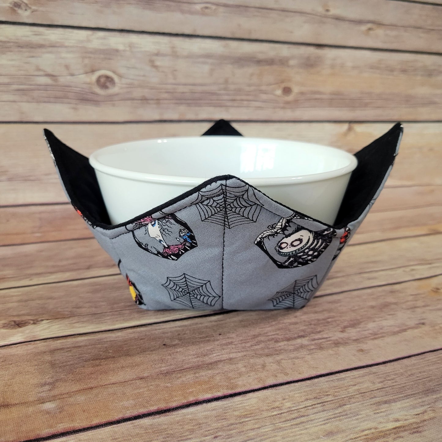 Nightmare Before Christmas Bowl Cozy | Skull Hot Pad | Halloween Padded Holder