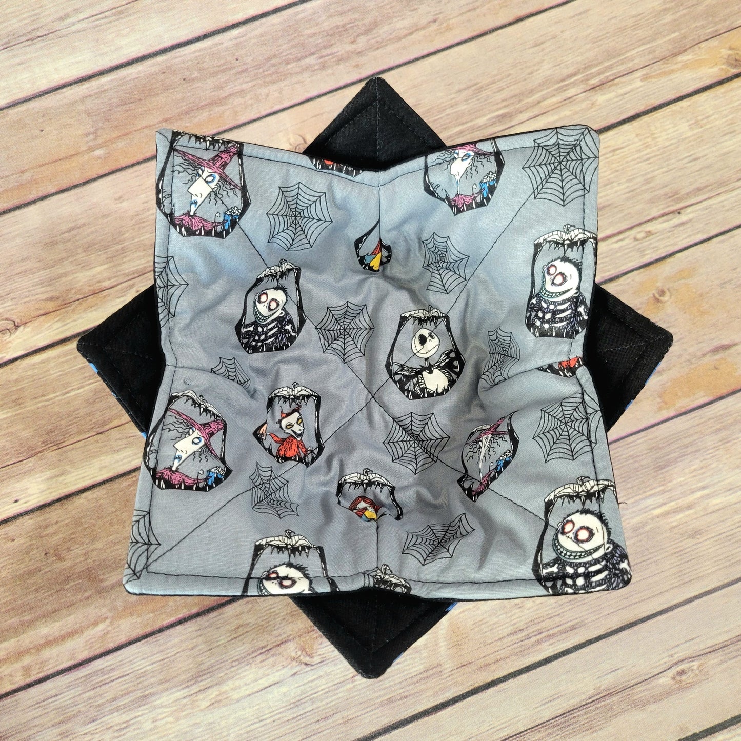 Nightmare Before Christmas Bowl Cozy | Skull Hot Pad | Halloween Padded Holder
