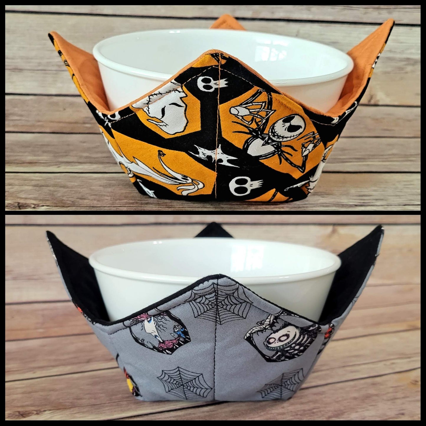 Nightmare Before Christmas Bowl Cozy | Skull Hot Pad | Halloween Padded Holder