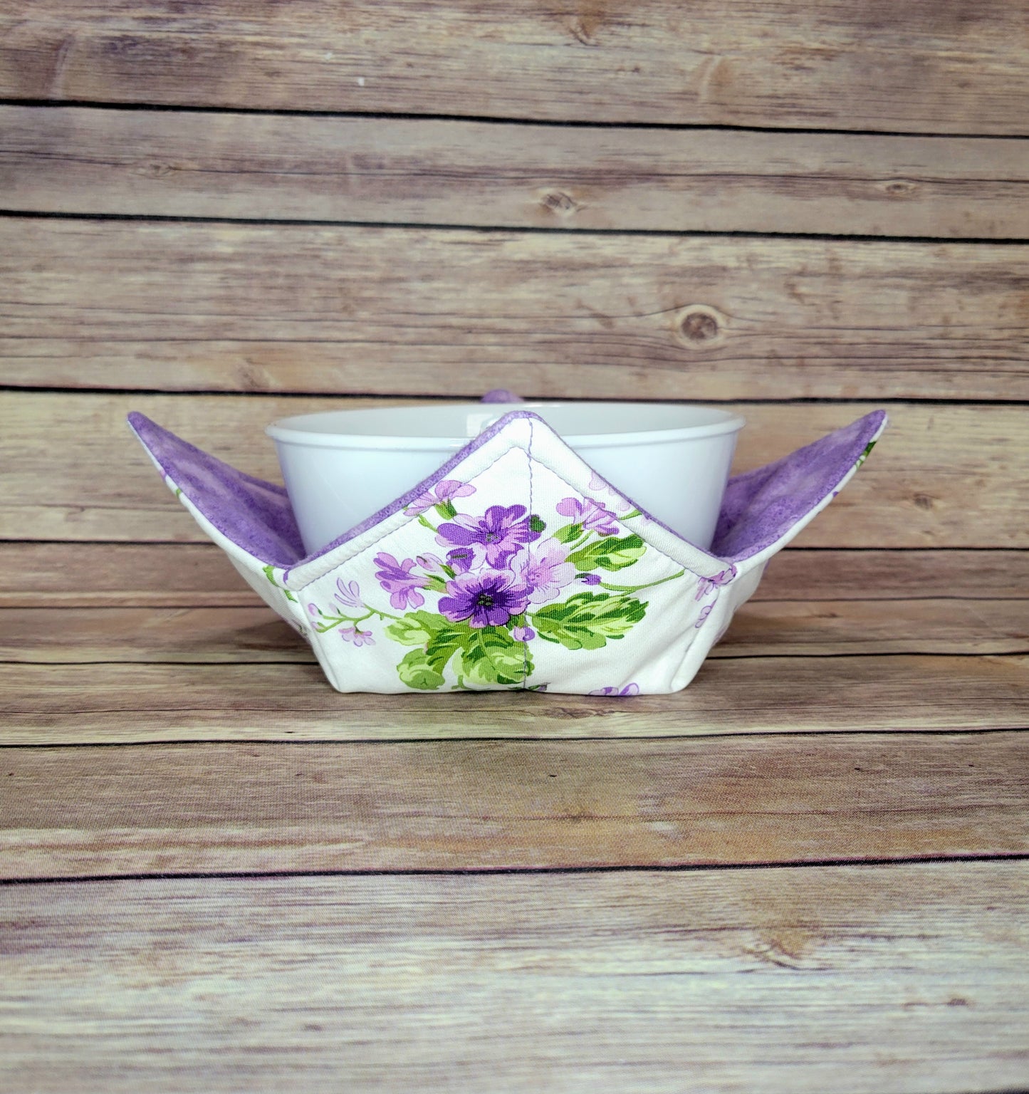 Spring Bowl Cozy | Floral Birds Hot Pad | Flower Padded Holder