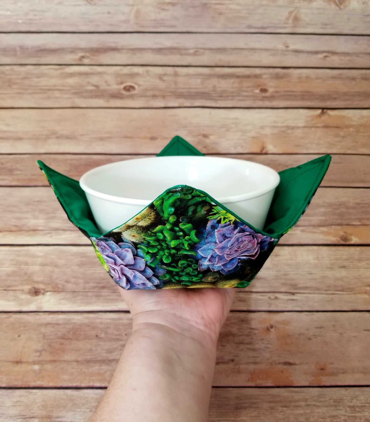 Succulents Bowl Cozy Hot Pad | Succulent Cactus Padded Bowl Holder
