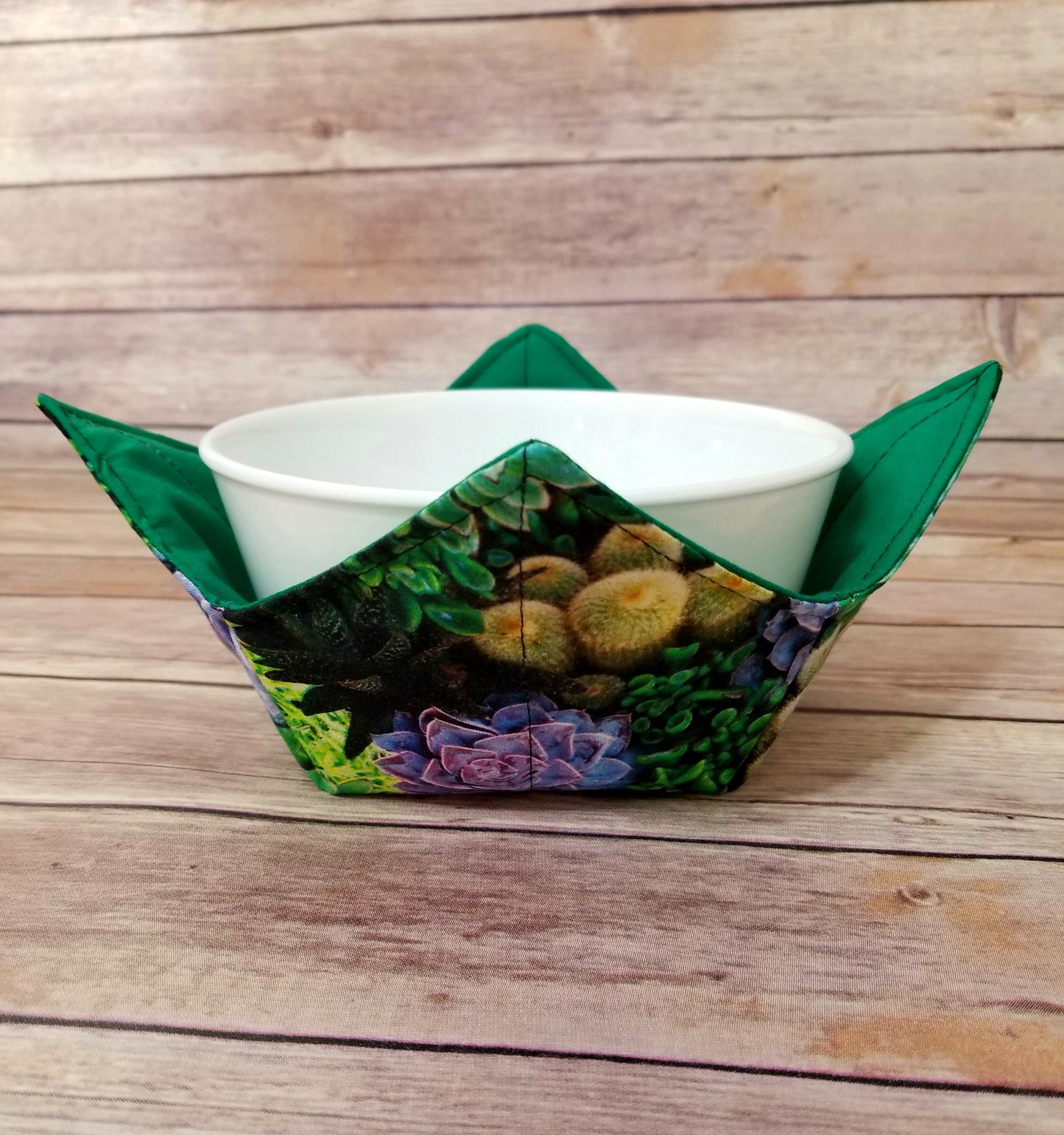 Succulents Bowl Cozy Hot Pad | Succulent Cactus Padded Bowl Holder