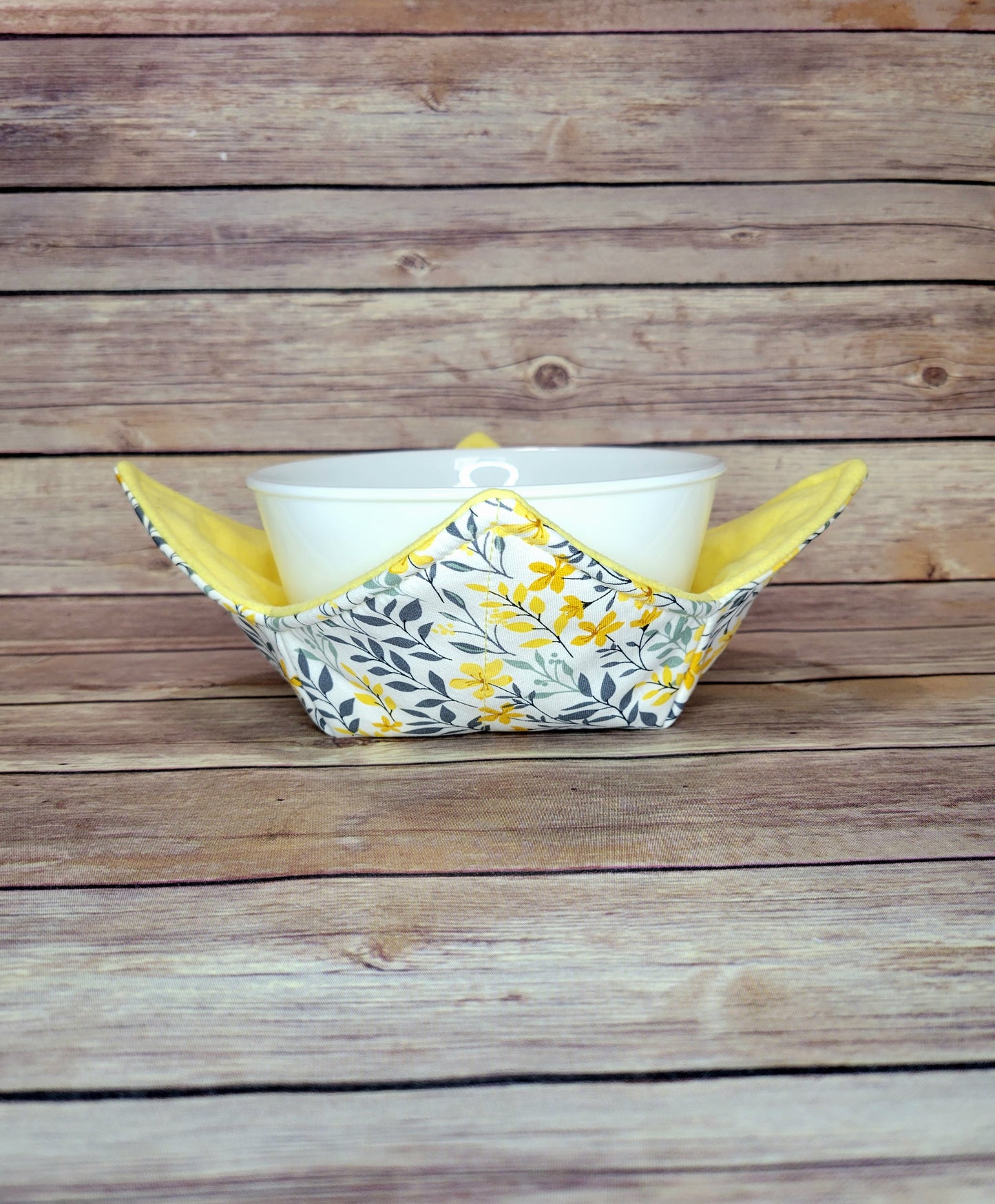 Spring Bowl Cozy | Floral Birds Hot Pad | Flower Padded Holder