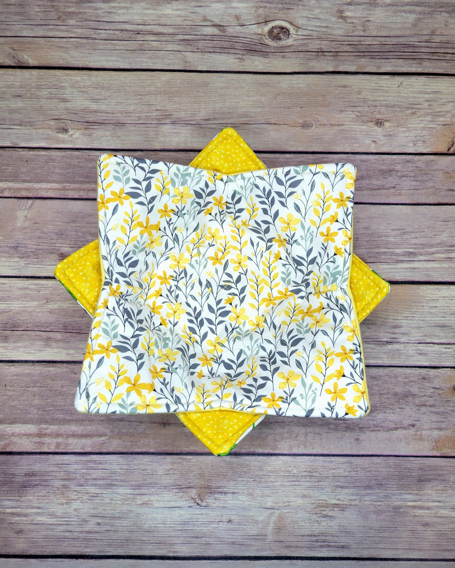 Spring Bowl Cozy | Floral Birds Hot Pad | Flower Padded Holder