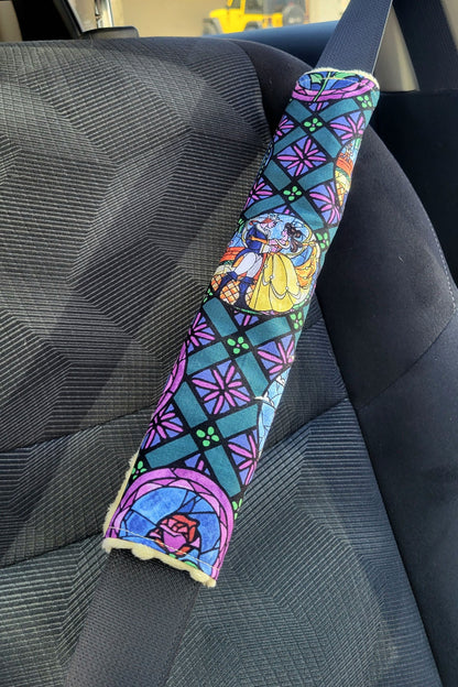 Beauty and the Beast Seat Belt Cover | Disney Belle Strap Handle Pad