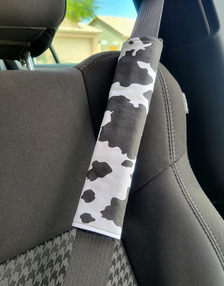Cow Print Seat Belt Cover | Cows Strap Handle Pad