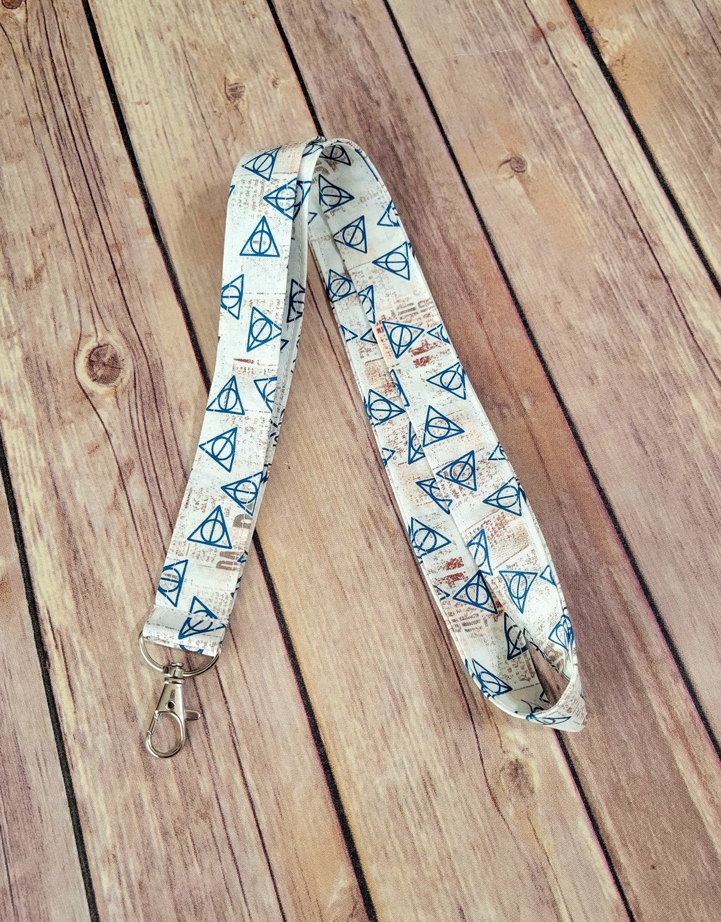 Wizard Symbol Fabric Lanyard | Badge ID Holder With Lobster Clasp