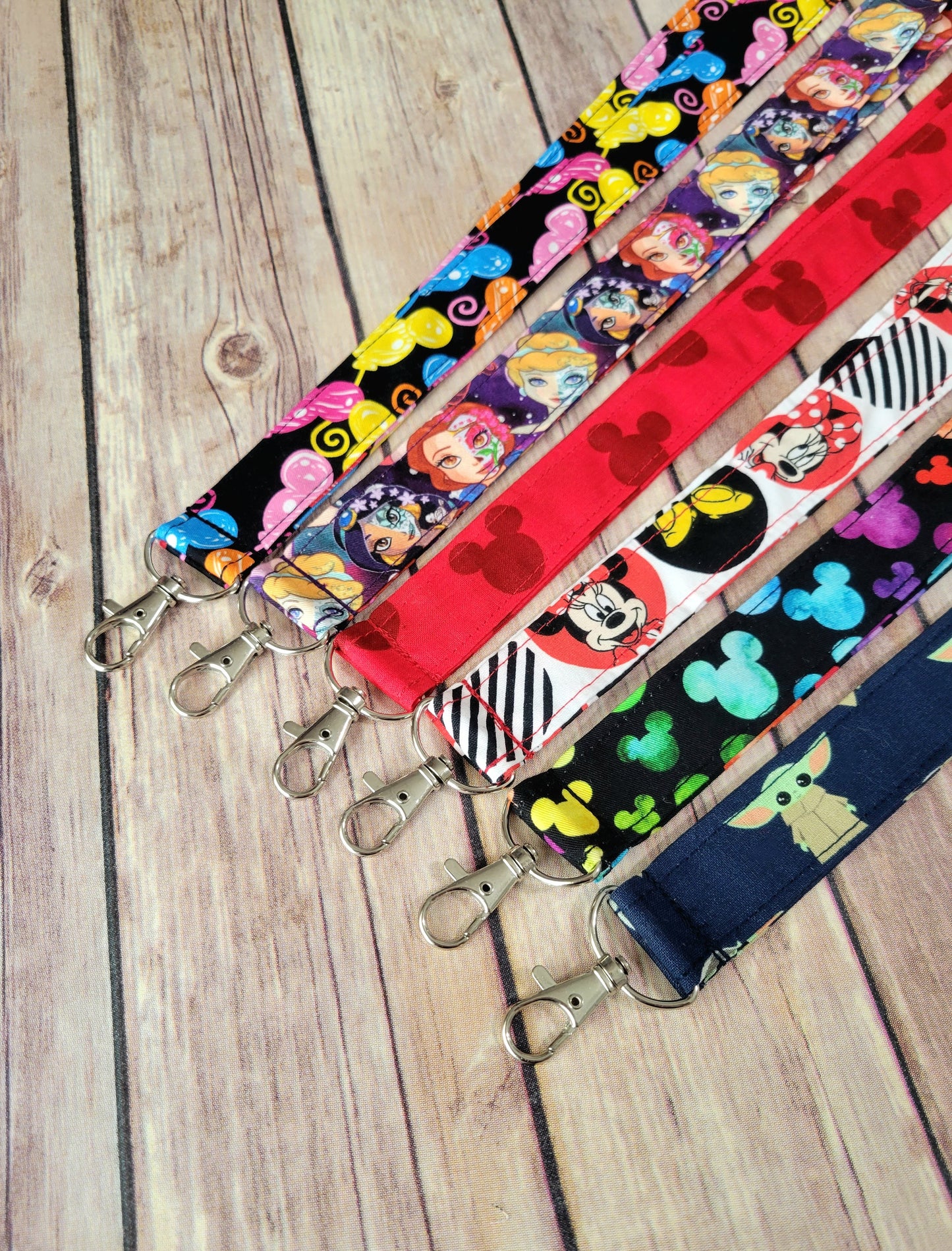 Cartoon Fabric Lanyard | Badge ID Holder With Lobster Clasp