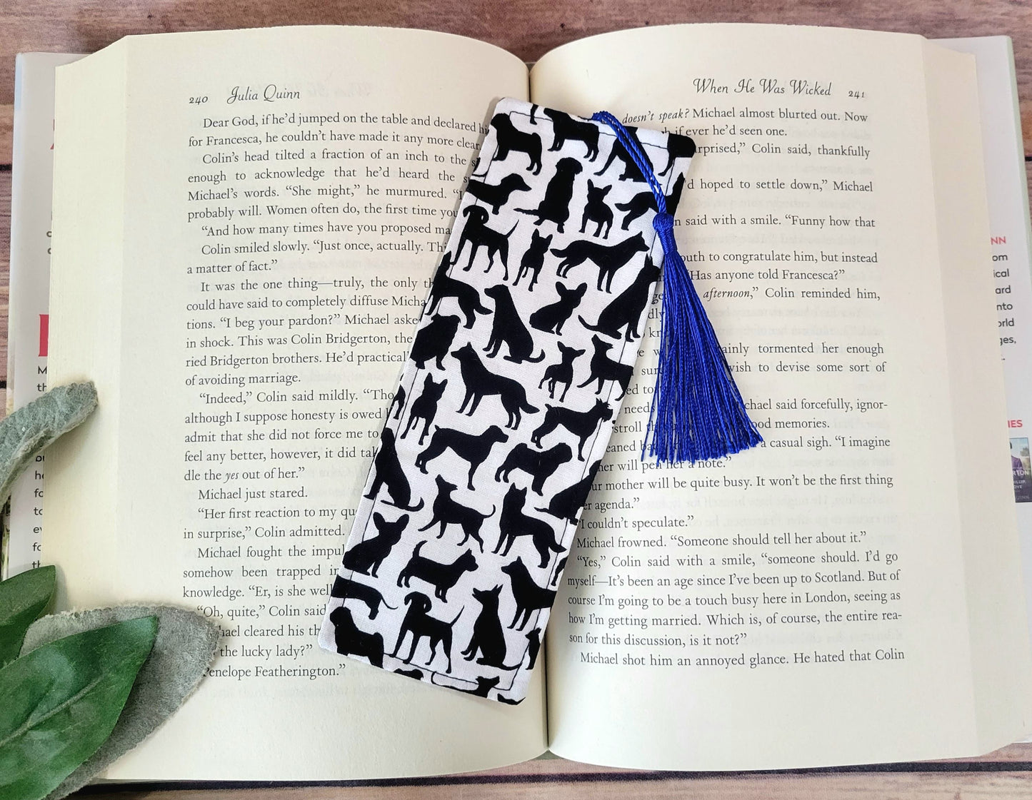 Dogs Fabric Bookmark with Tassel | Dog Bookmarks