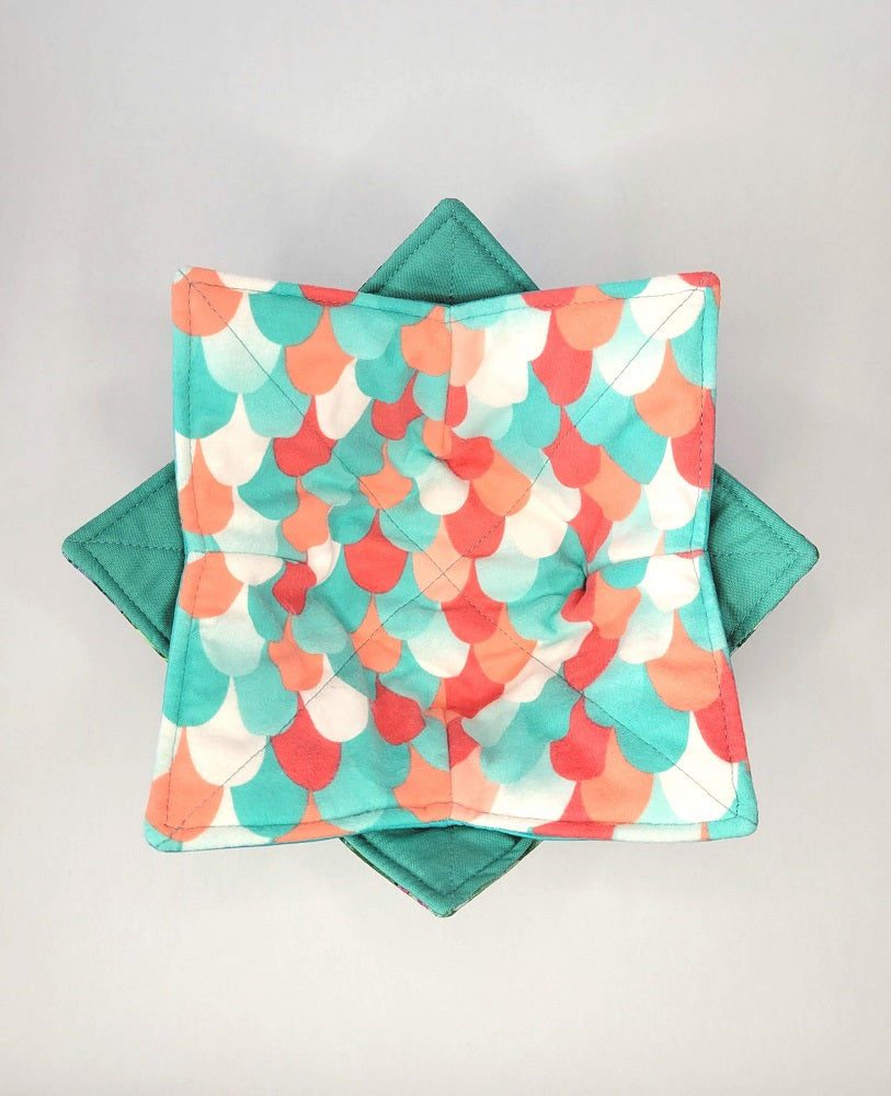 Mermaid Scale Bowl Cozy | Scales Hot Pad Holder