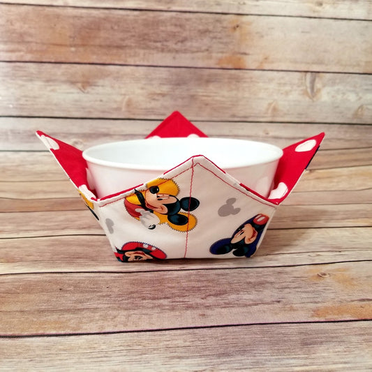 Mouse Ears Bowl Cozy | Animal Hot Pad | Red Padded Holder