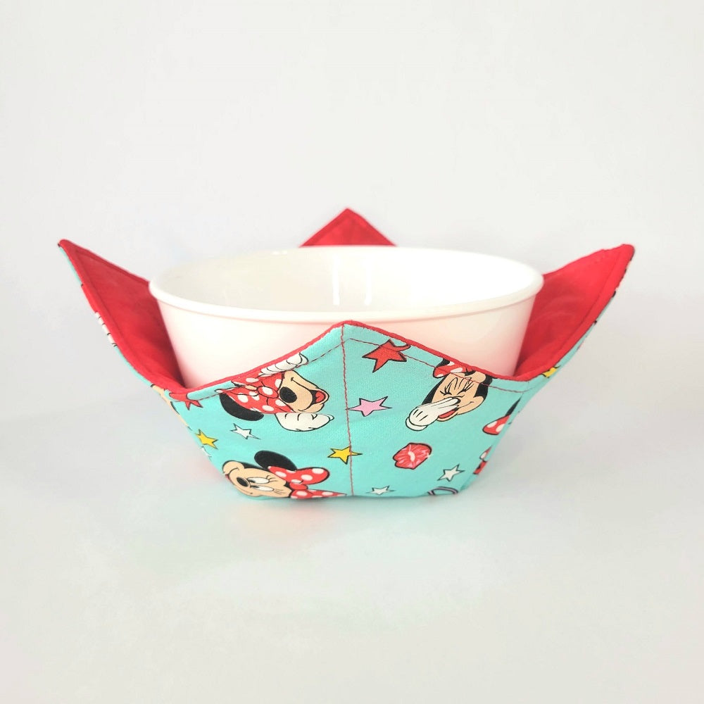 Girl Mouse Ears Bowl Cozy | Animal Hot Pad | Pink Padded Holder