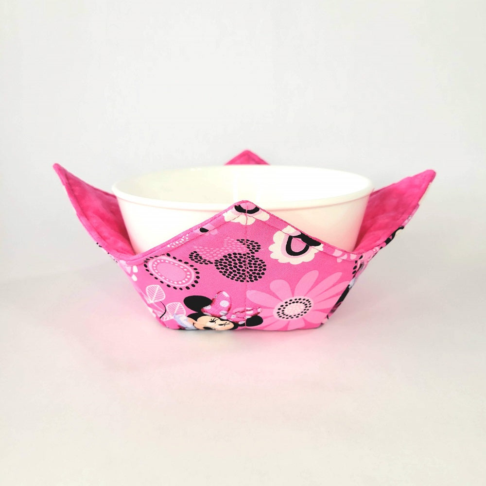 Girl Mouse Ears Bowl Cozy | Animal Hot Pad | Pink Padded Holder