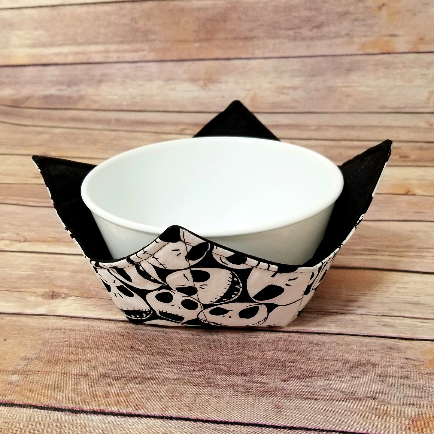 Nightmare Before Christmas Bowl Cozy | Halloween Hot Pad | Skull Padded Holder