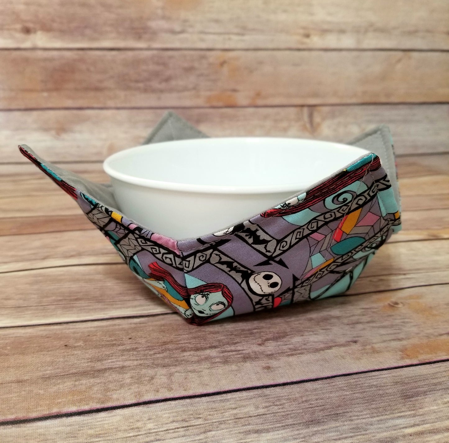 Nightmare Before Christmas Bowl Cozy | Halloween Hot Pad | Skull Padded Holder
