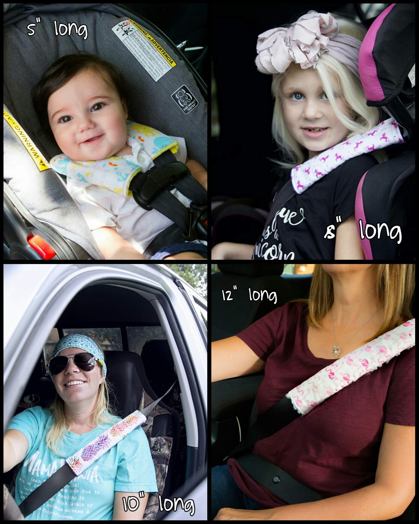 Boho Rainbow Seat Belt Cover | Floral Unicorn Strap Handle Pad