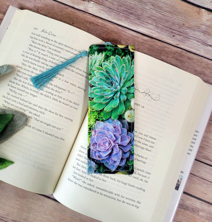 Cactus Fabric Bookmark with Tassel | Potted Cacti Bookmarks