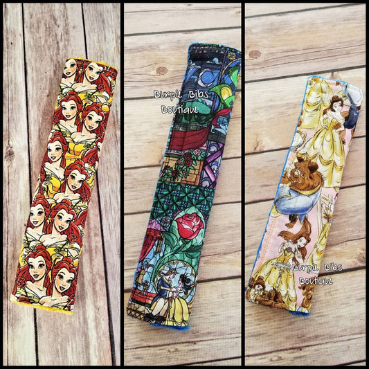 Beauty and the Beast Seat Belt Cover | Disney Belle Strap Handle Pad