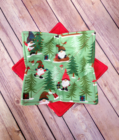 Christmas Fabric Bowl Cozy Hot Pad | Holiday Padded Holder