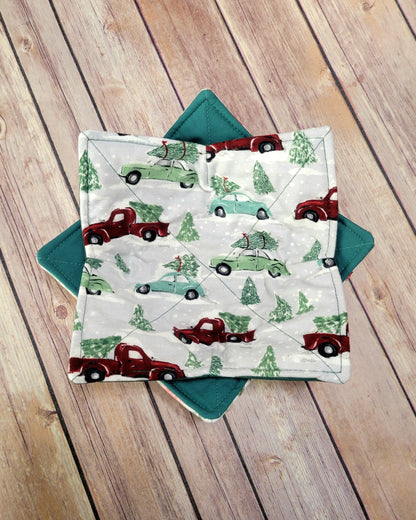 Christmas Fabric Bowl Cozy Hot Pad | Holiday Padded Holder