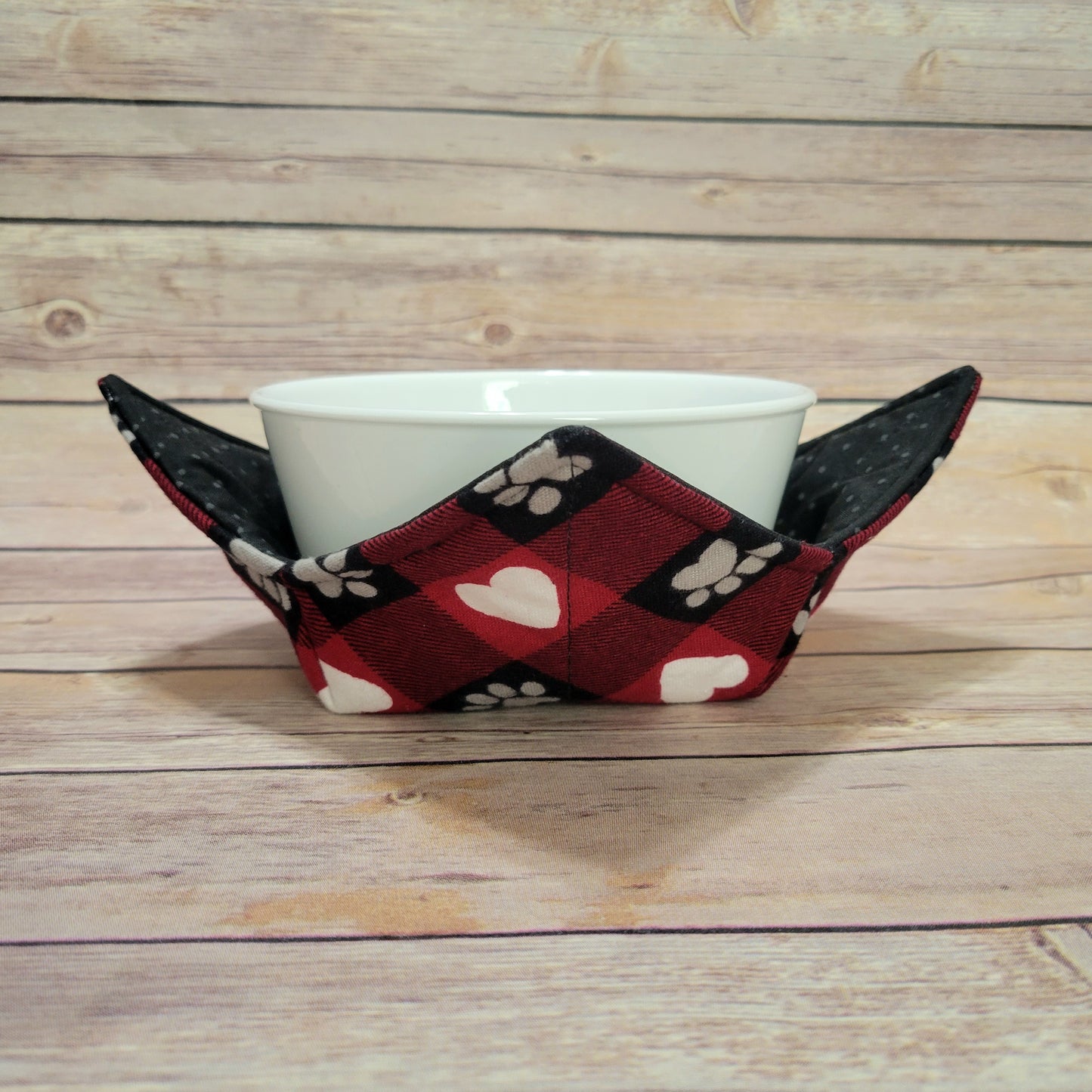 Christmas Fabric Bowl Cozy Hot Pad | Holiday Padded Holder