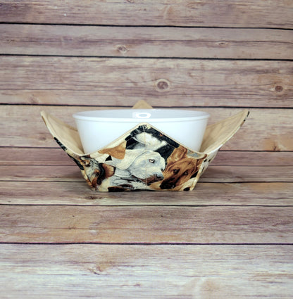 Dog Bowl Cozy | Paw Print Hot Pad | Dogs Padded Holder