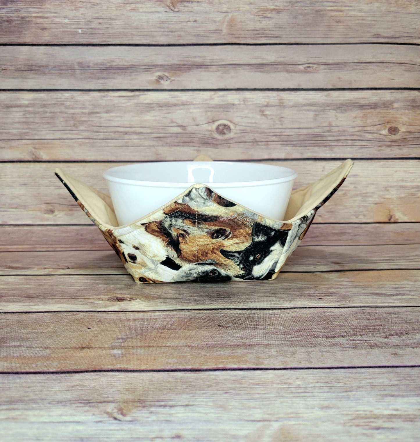 Dog Bowl Cozy | Paw Print Hot Pad | Dogs Padded Holder