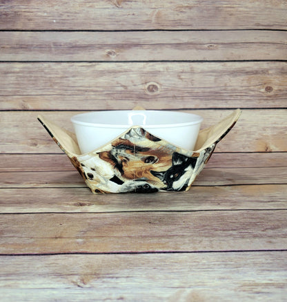 Dog Bowl Cozy | Paw Print Hot Pad | Dogs Padded Holder