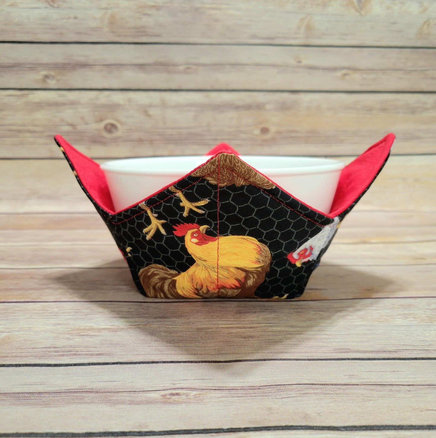 Chicken Bowl Cozy | Chickens Hot Pad | Rooster Padded Holder