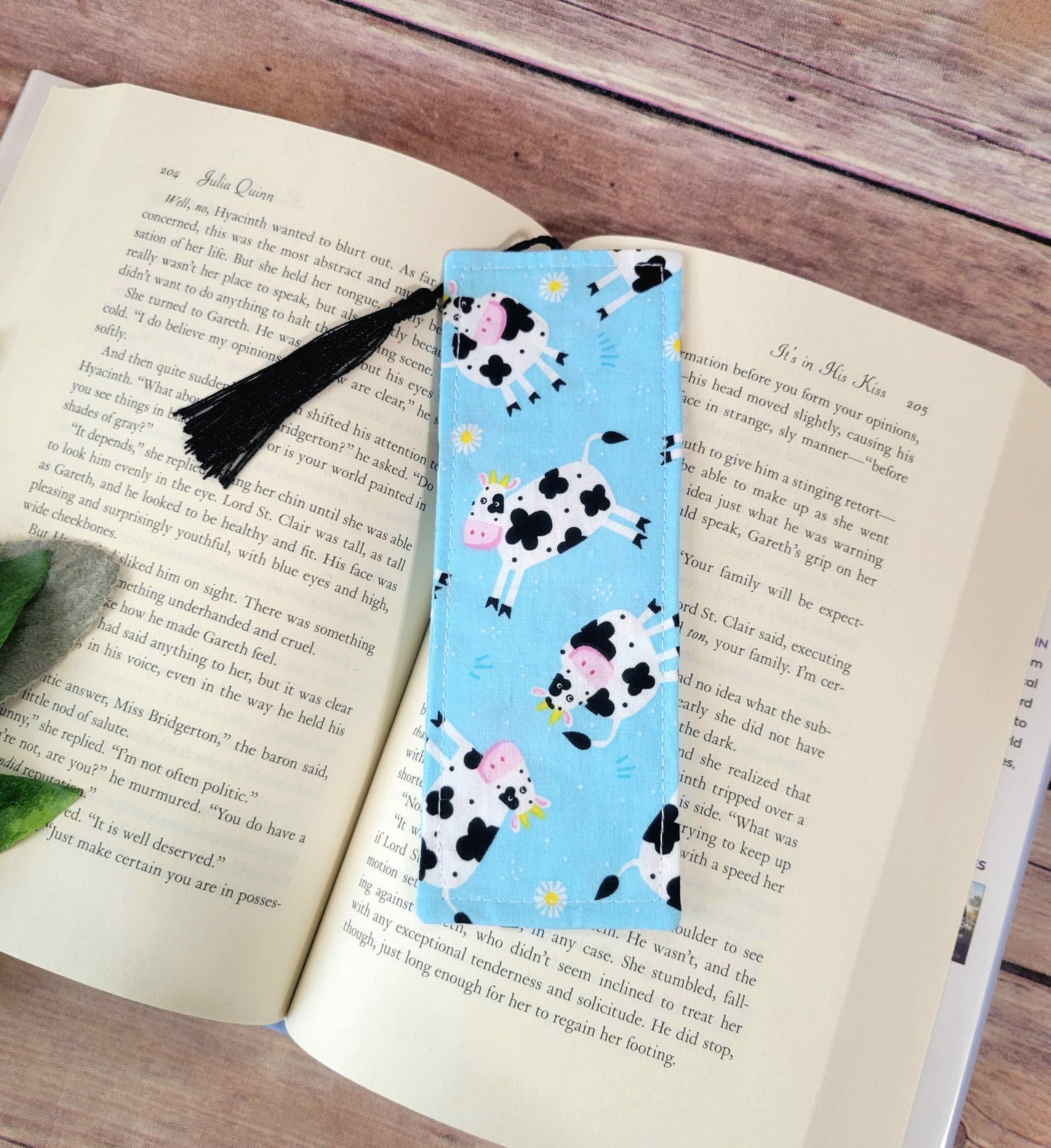 Cows Fabric Bookmark with Tassel | Cow Bookmarks