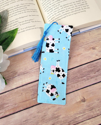 Cows Fabric Bookmark with Tassel | Cow Bookmarks