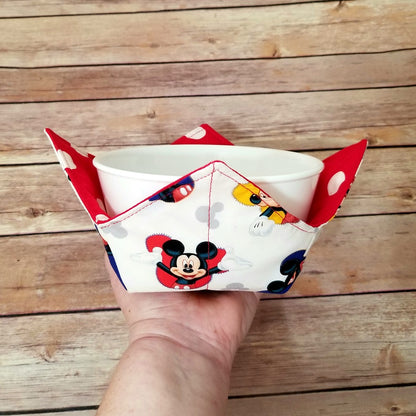 Mouse Ears Bowl Cozy | Animal Hot Pad | Red Padded Holder