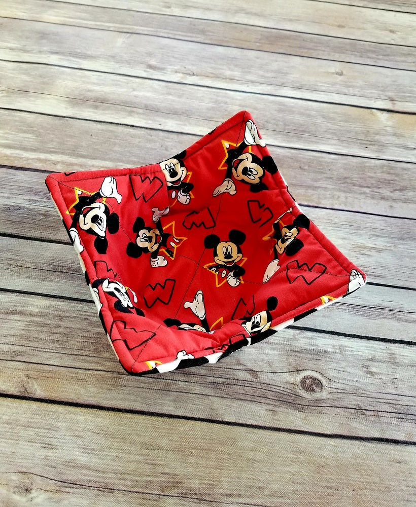 Mouse Ears Bowl Cozy | Animal Hot Pad | Red Padded Holder