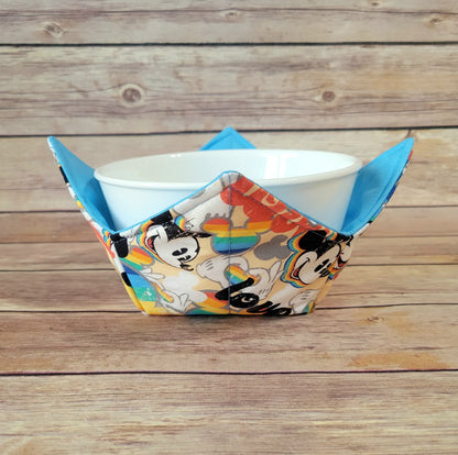 Mouse Love Bowl Cozy Hot Pad | Rainbow Padded Holder