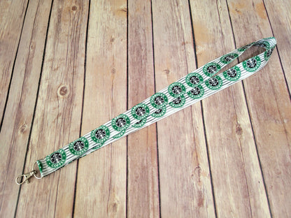 Coffee Fabric Lanyard | Badge ID Holder With Lobster Clasp